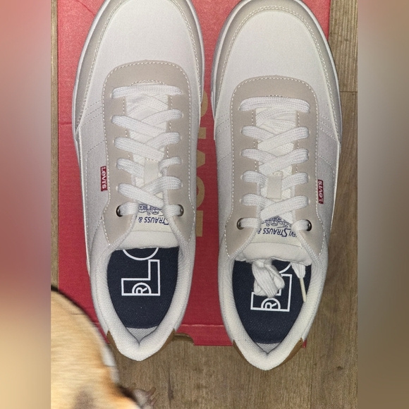 Levi’s Aden White Natural Canvas Sneakers Men’s 11 | NIB - Picture 7 of 14